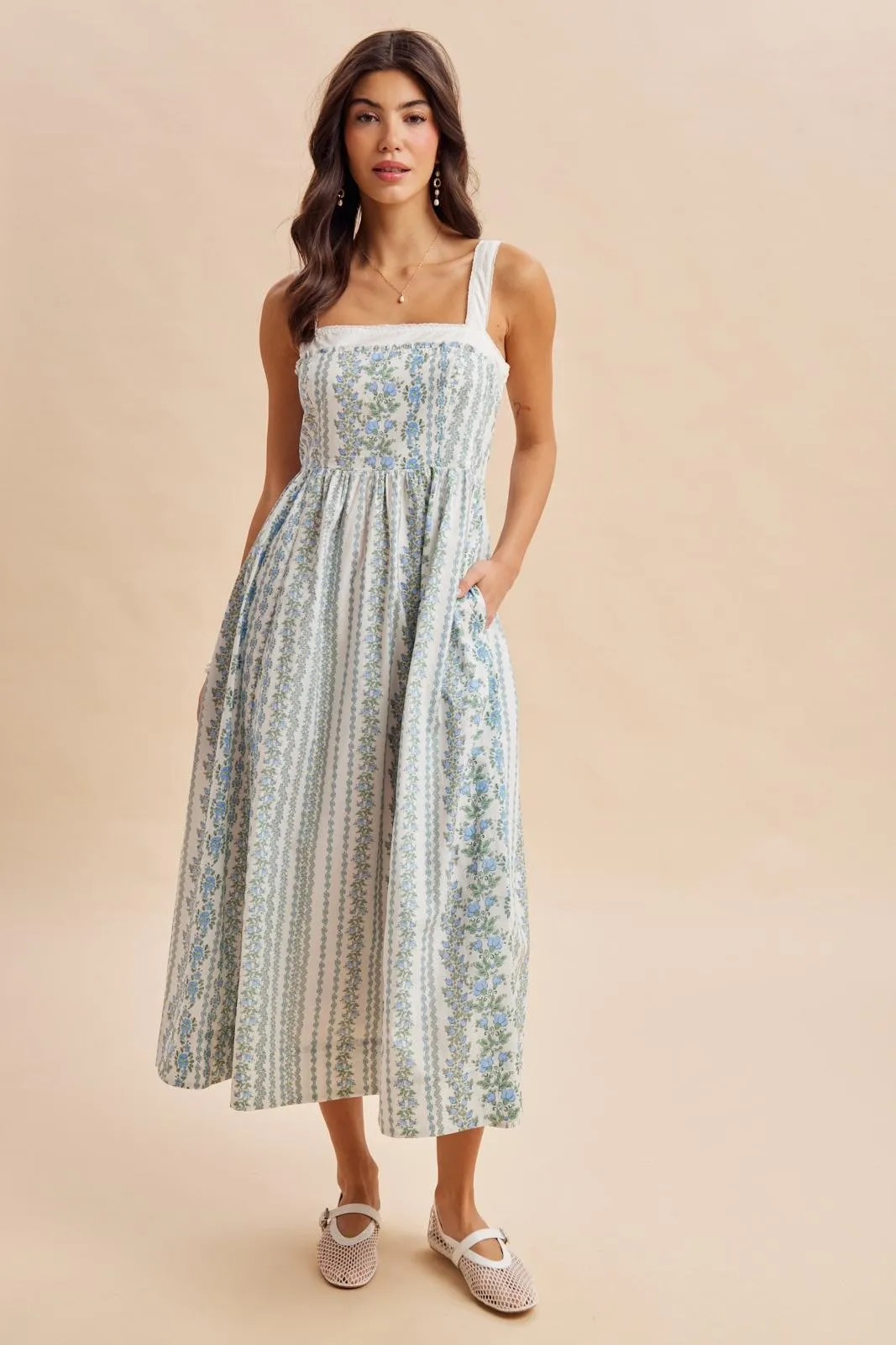 French Blue Column Floral Print Maternity Maxi Dress sold by Pinkblush product image thumbnail 4