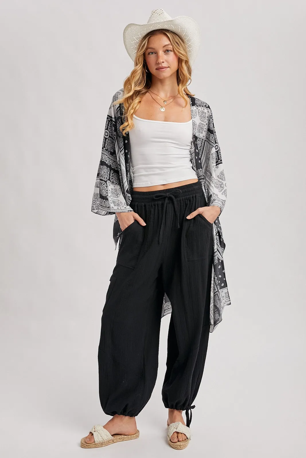 Black Tie Hem Maternity Pants sold by Pinkblush product image thumbnail 5