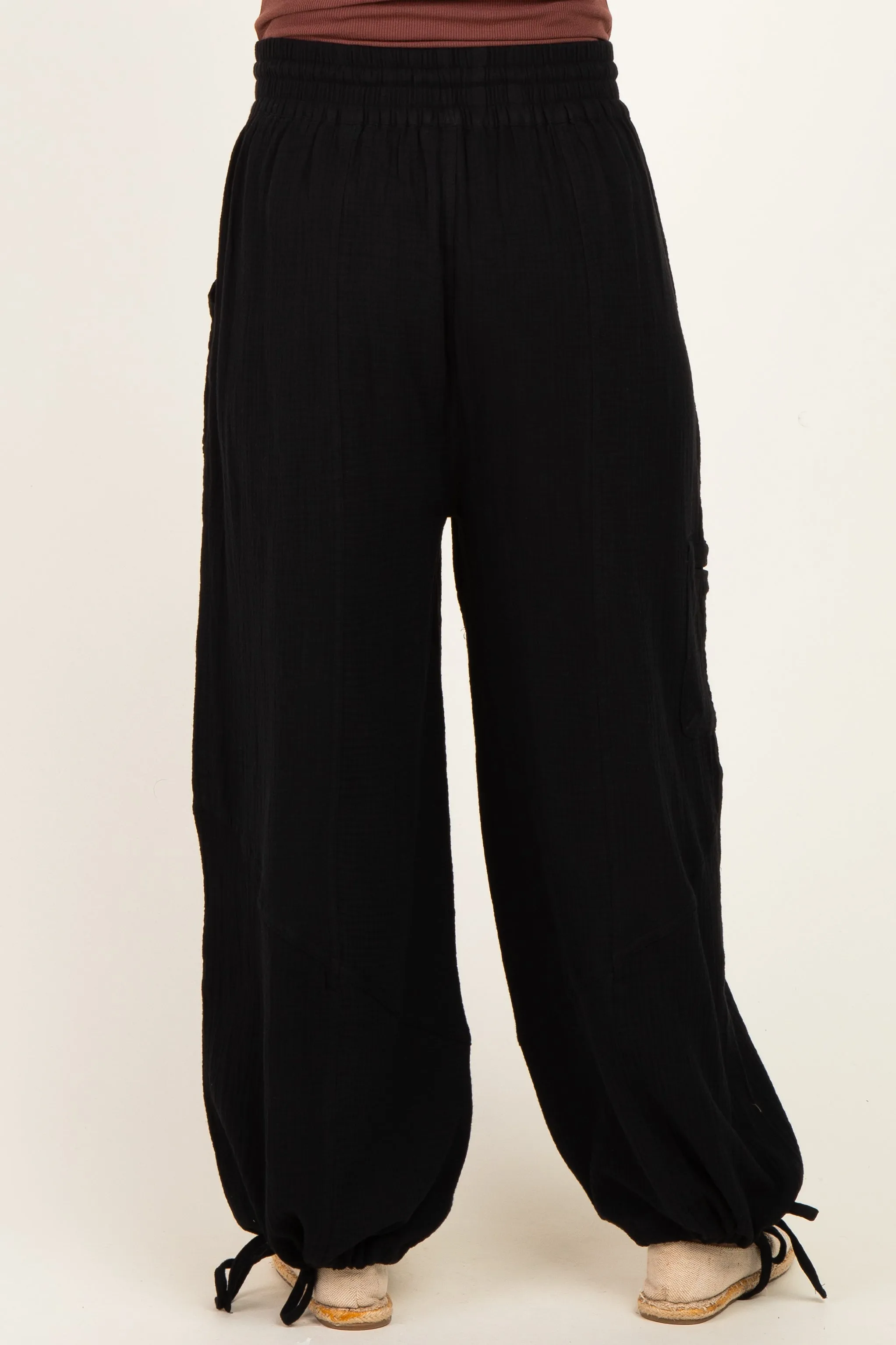 Black Tie Hem Maternity Pants sold by Pinkblush product image thumbnail 4