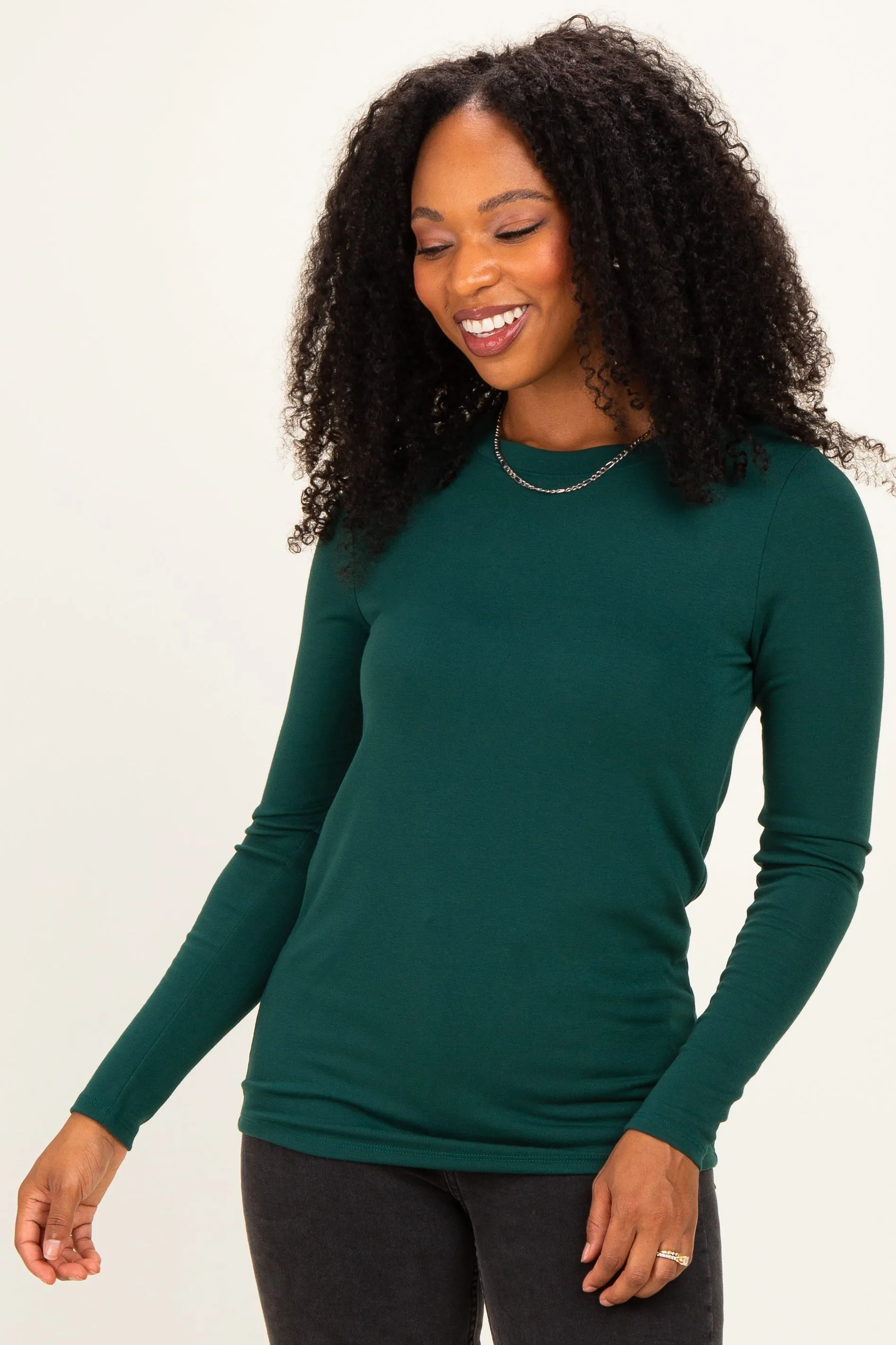 Emerald Long Sleeve Maternity Top sold by Pinkblush product image thumbnail 4