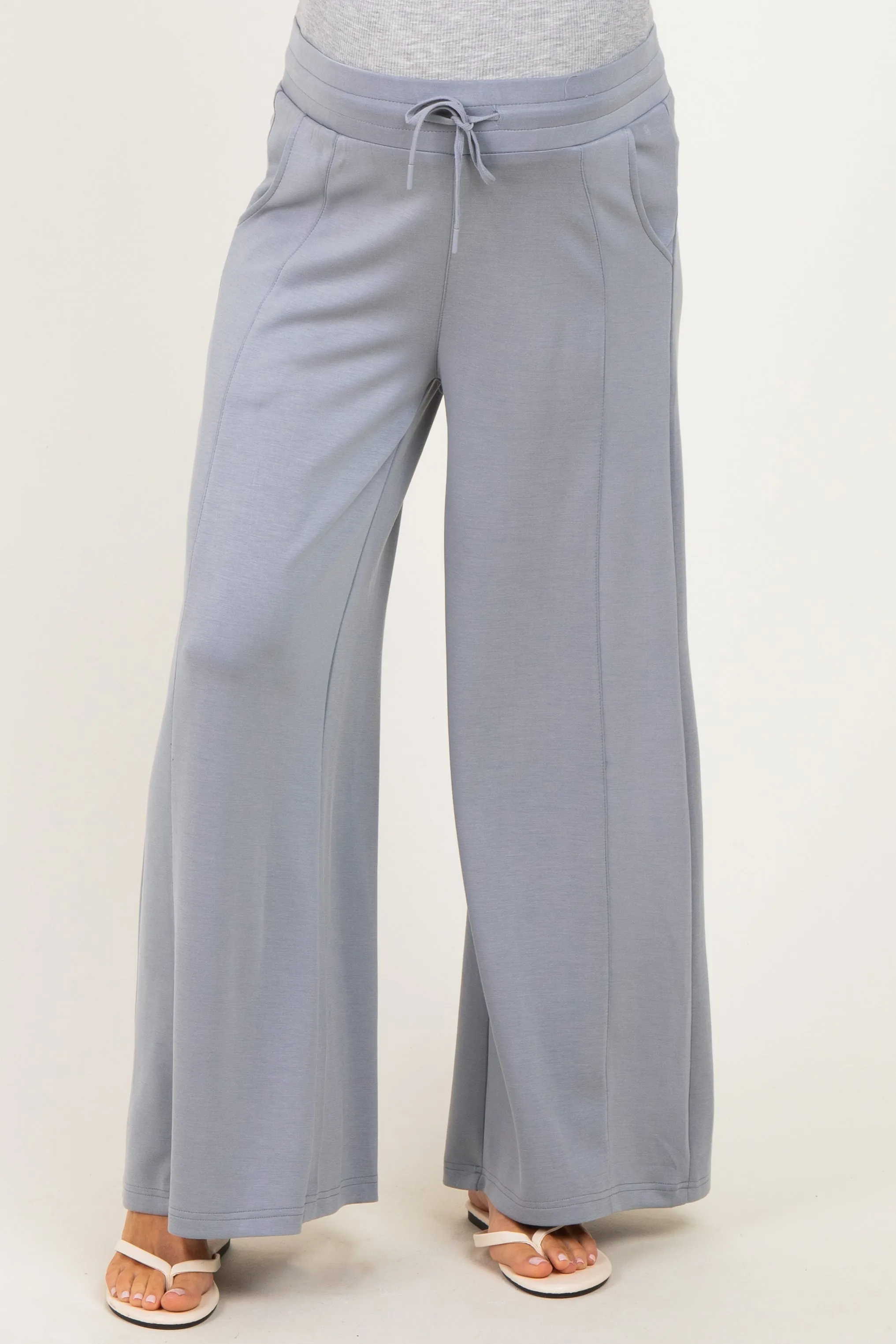 Grey Drawstring Maternity Lounge Pants sold by Pinkblush product image thumbnail 2