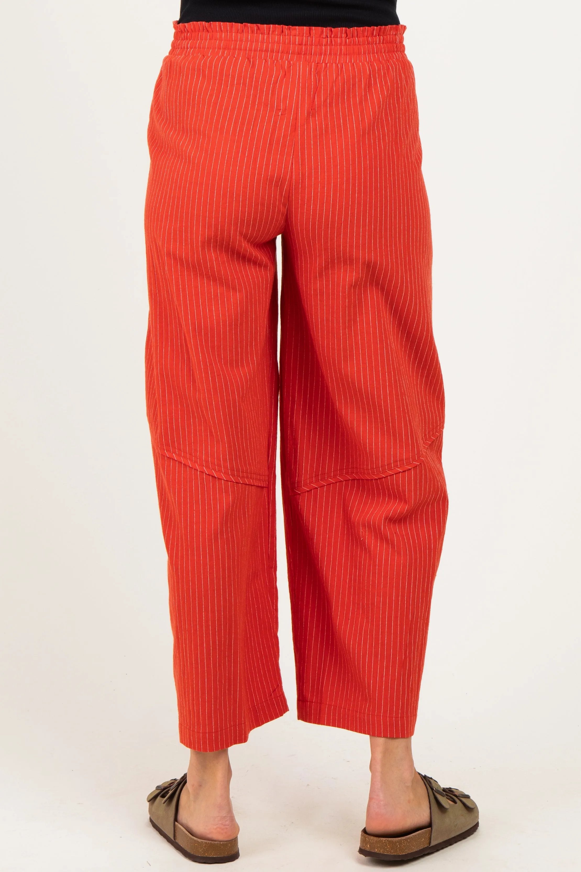Red Textured Maternity Pants sold by Pinkblush product image thumbnail 4