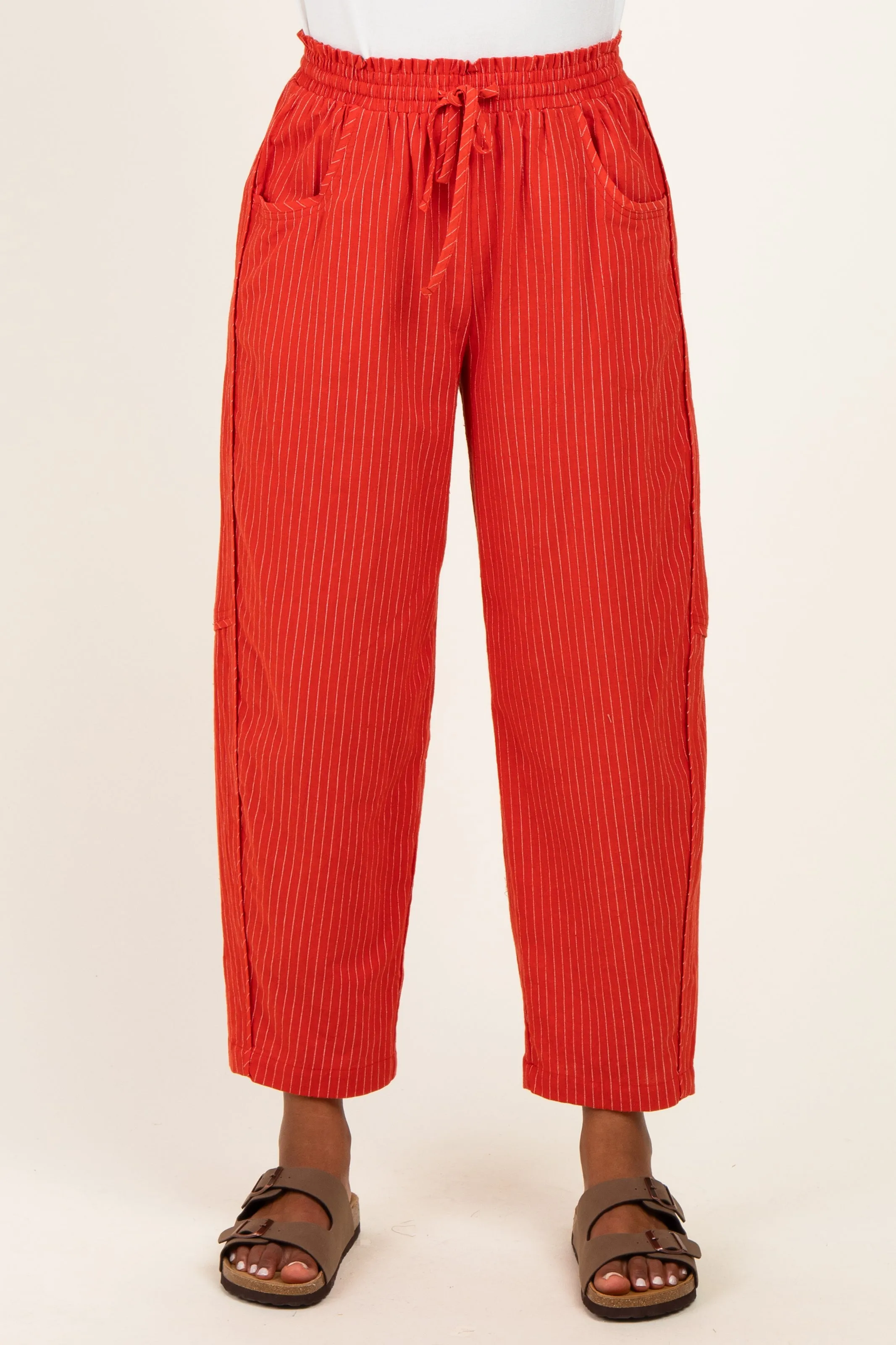 Red Textured Maternity Pants sold by Pinkblush product image thumbnail 5