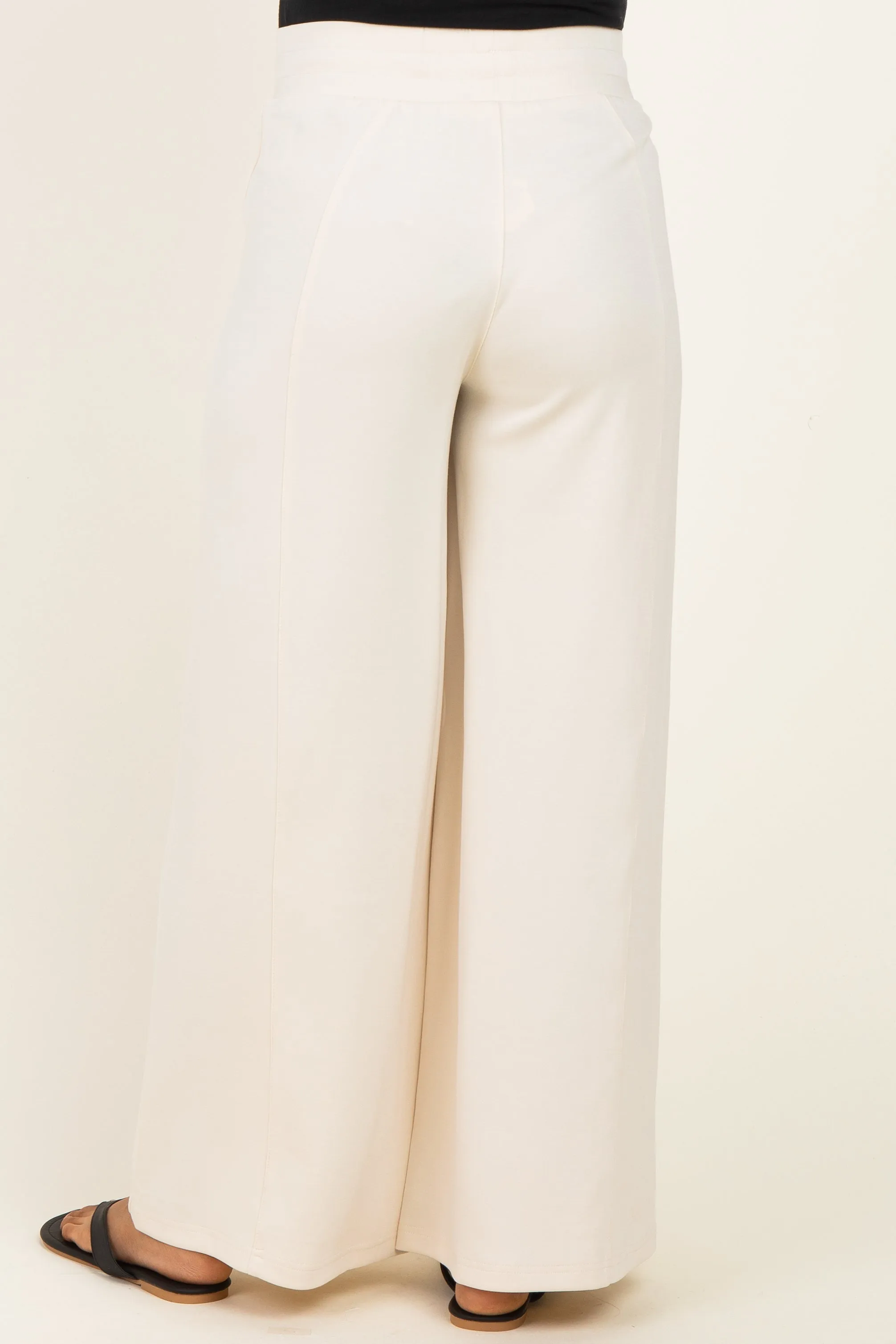 Cream Drawstring Maternity Lounge Pants sold by Pinkblush product image thumbnail 4