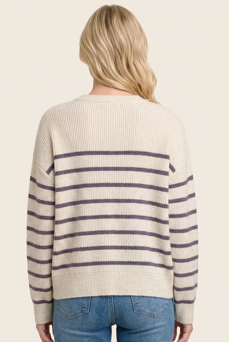 Purple Striped Basic Sweater sold by Pinkblush product image thumbnail 3