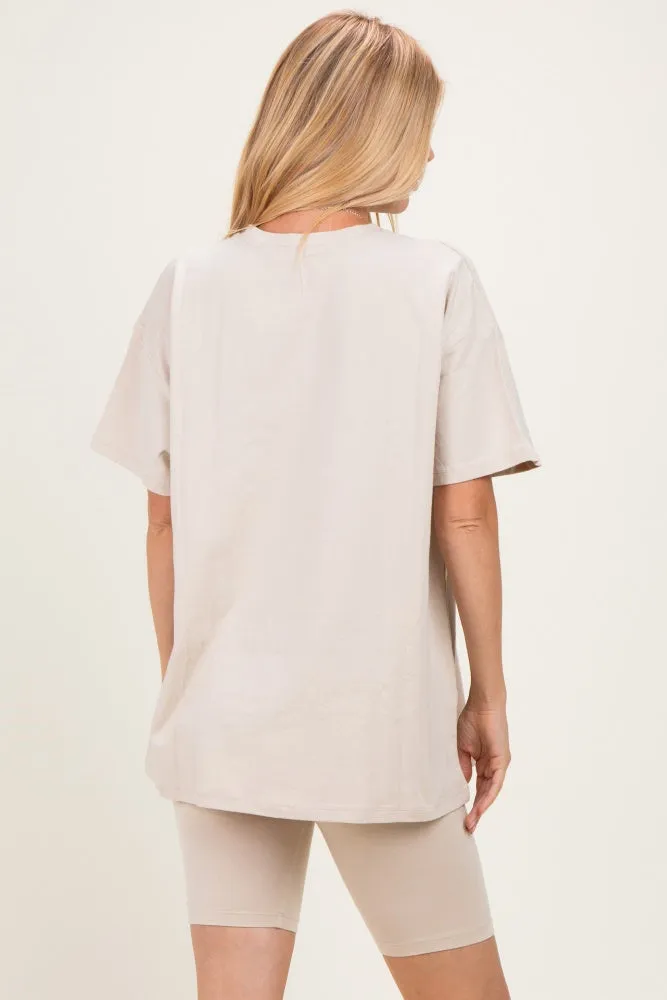 Sand Beige Biker Shorts Set sold by Pinkblush product image thumbnail 4
