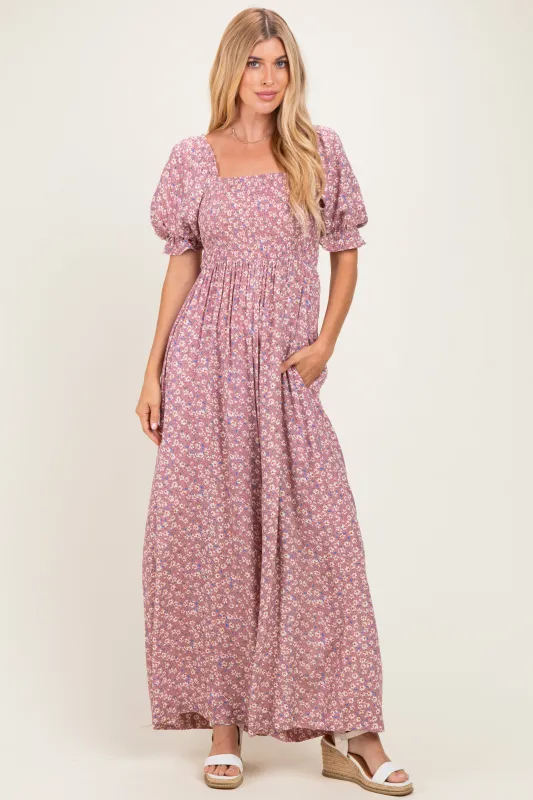 Dusty Pink Floral Wide Leg Jumpsuit made by Pinkblush
