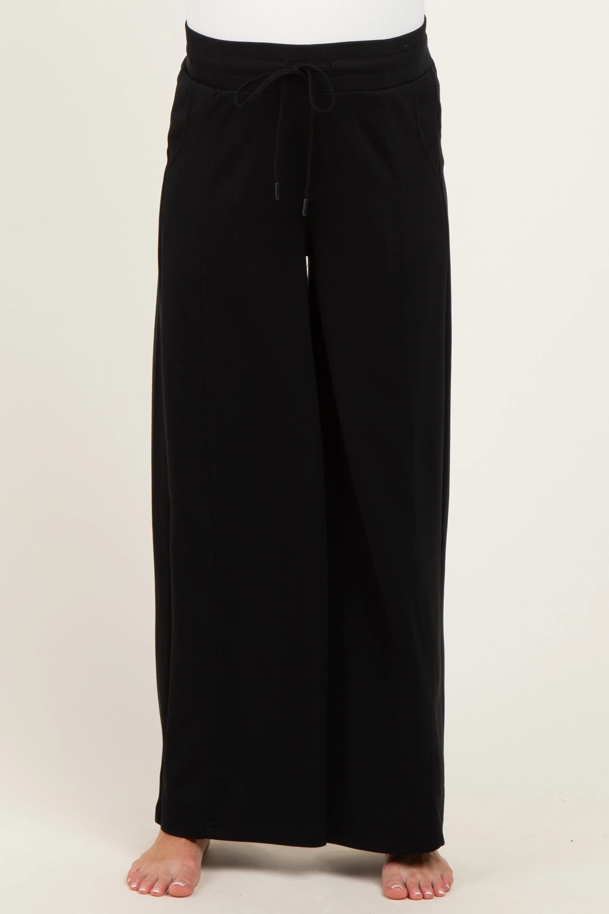 Black Drawstring Maternity Lounge Pants sold by Pinkblush product image thumbnail 3