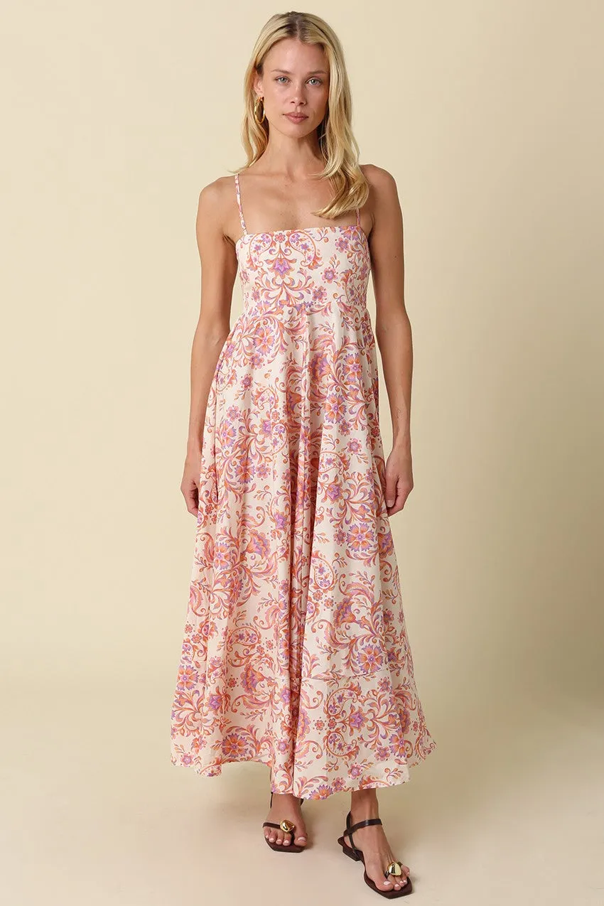 Cream Apricot Floral Sleeveless Maternity Maxi Dress sold by Pinkblush product image thumbnail 4