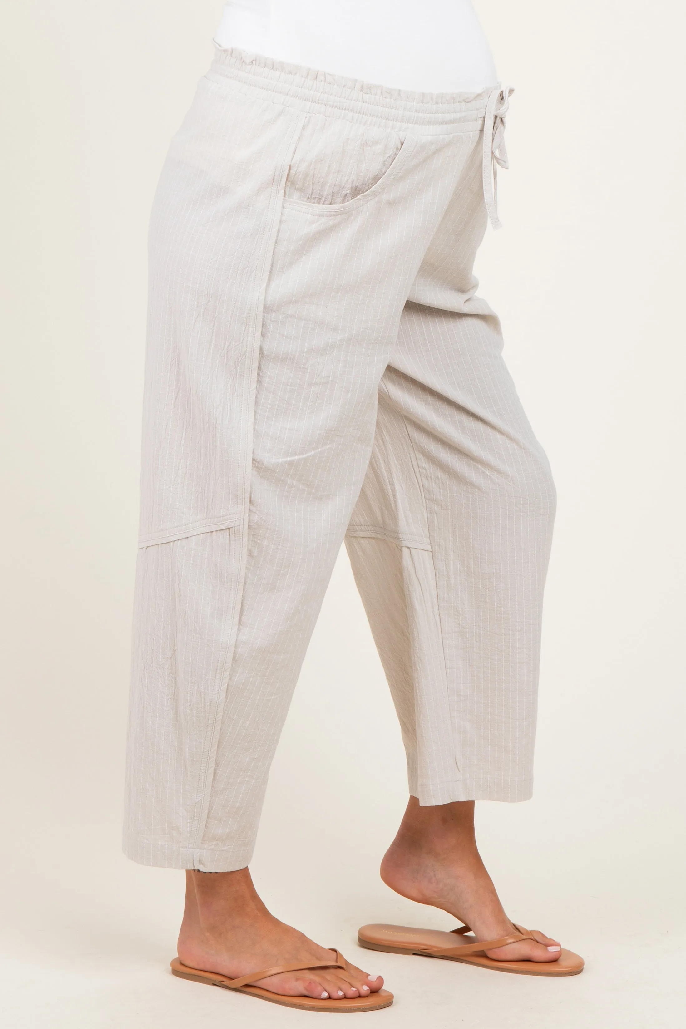 Grey Textured Maternity Pants sold by Pinkblush product image thumbnail 3