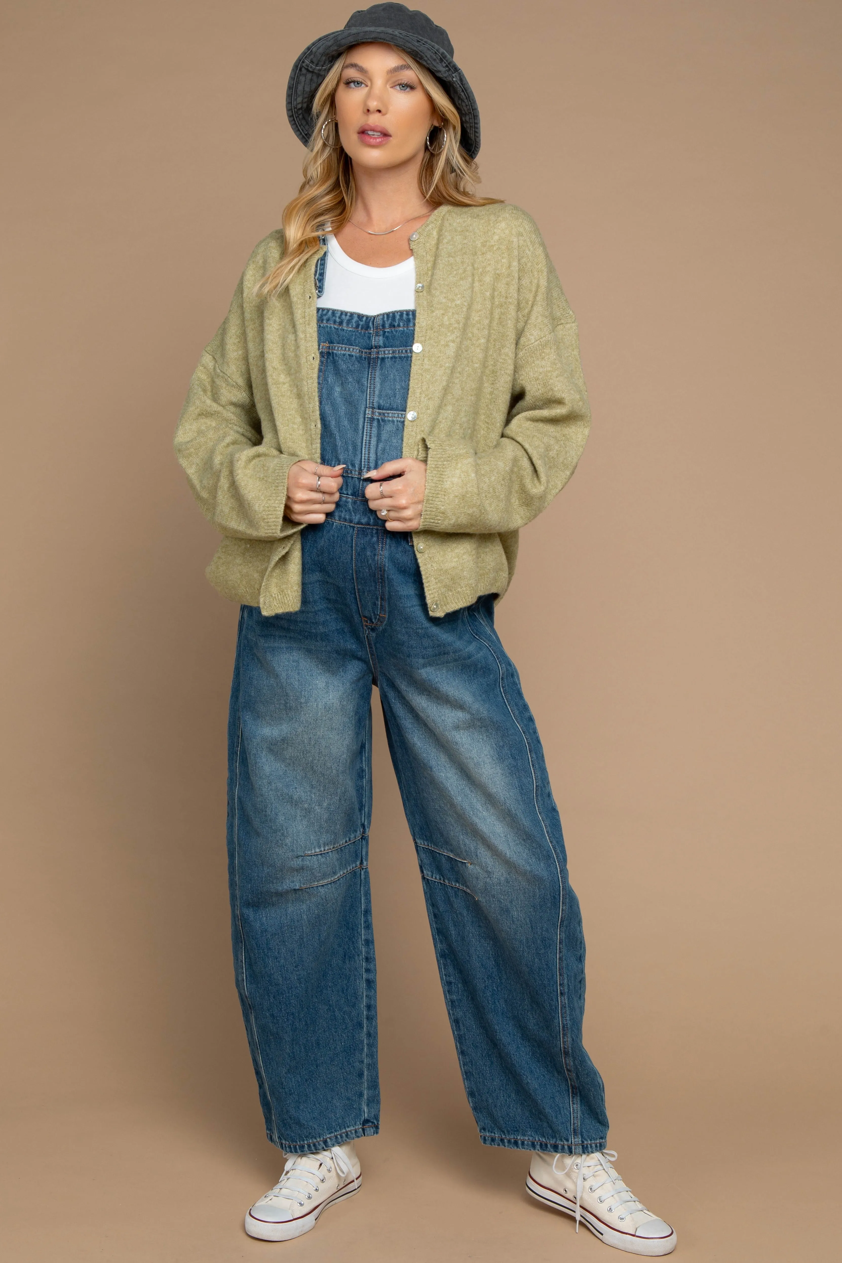 Olive Long Sleeve Crew Neck Maternity Cardigan sold by Pinkblush product image thumbnail 2