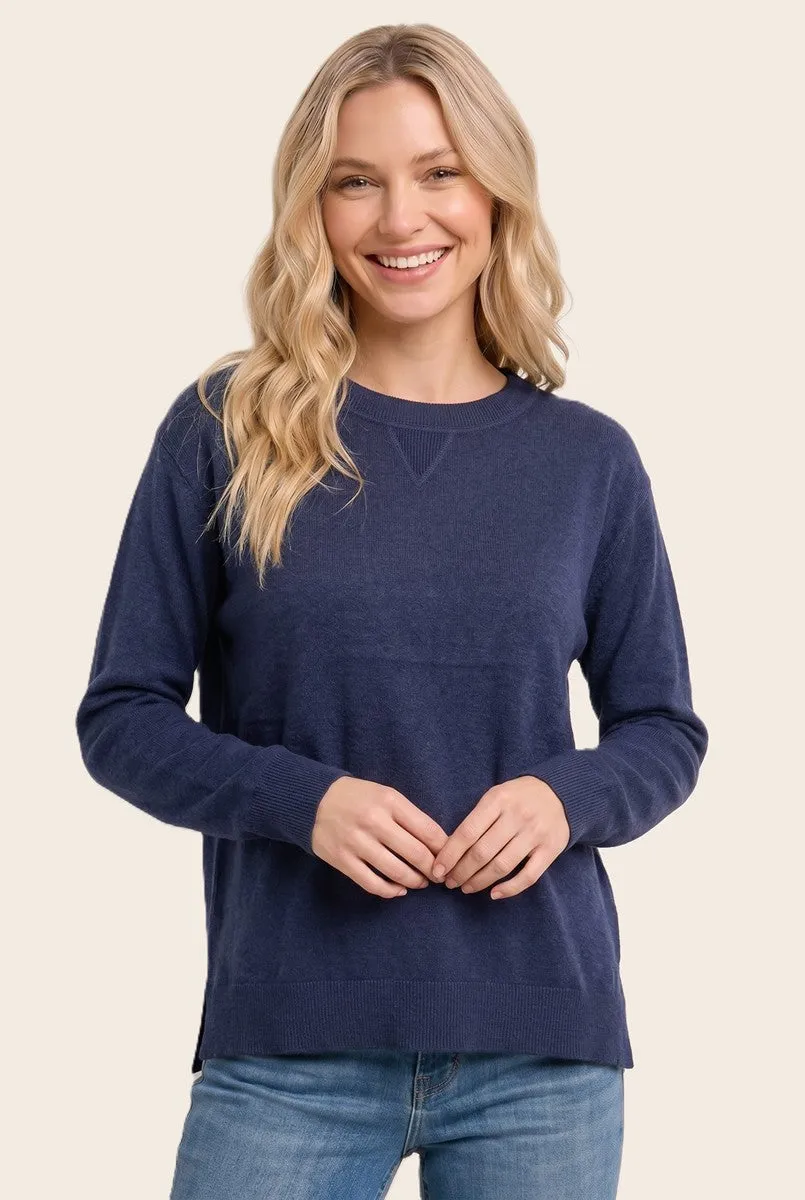 Indigo Solid Basic Sweater sold by Pinkblush product image thumbnail 2
