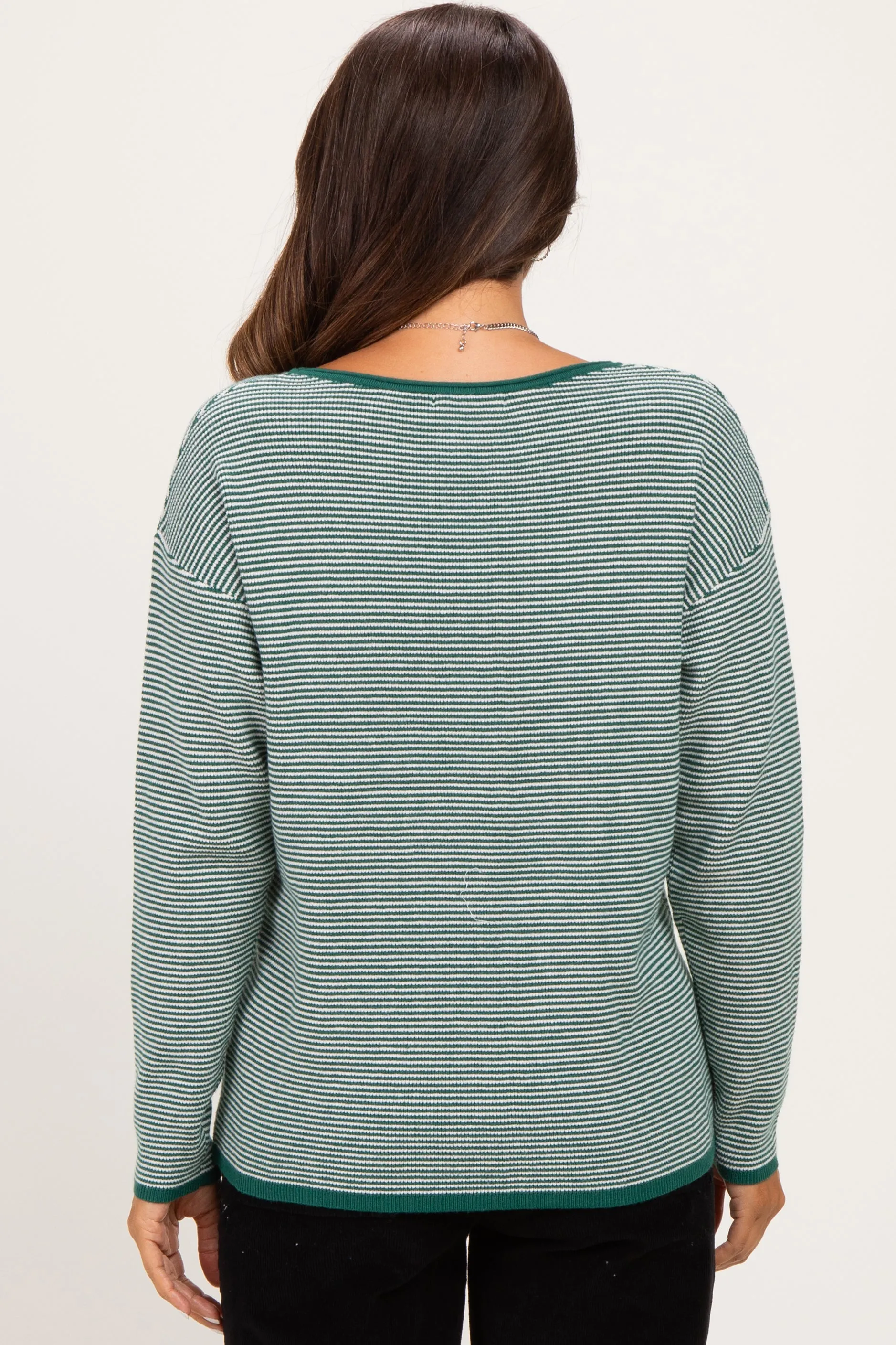 Forest Striped Waffle Knit Maternity Sweater sold by Pinkblush product image thumbnail 3