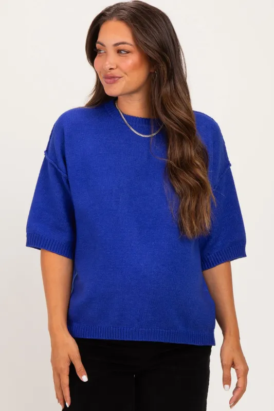 Royal Basic Maternity Short Sleeve Sweater Top made by Staccato