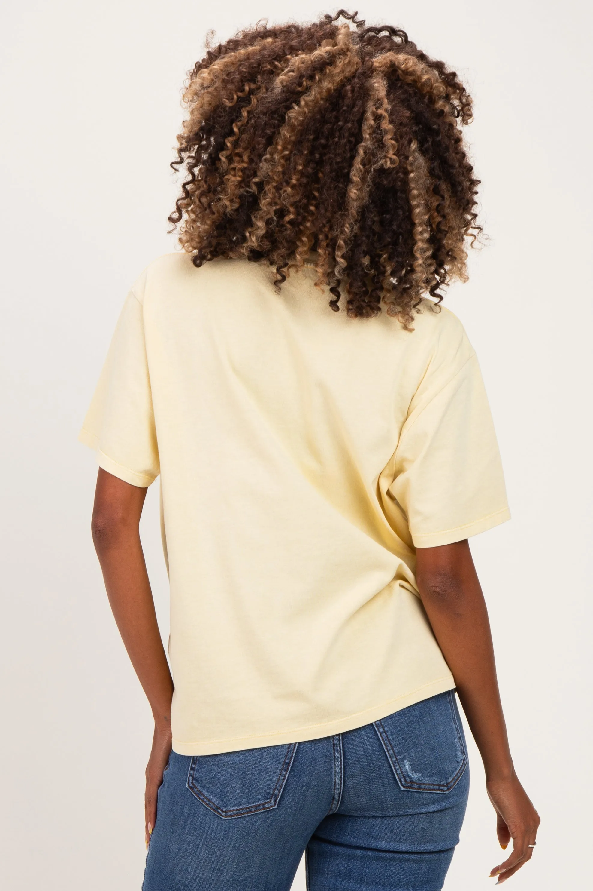 Yellow Maternity Crew Neck T-Shirt sold by Pinkblush product image thumbnail 4