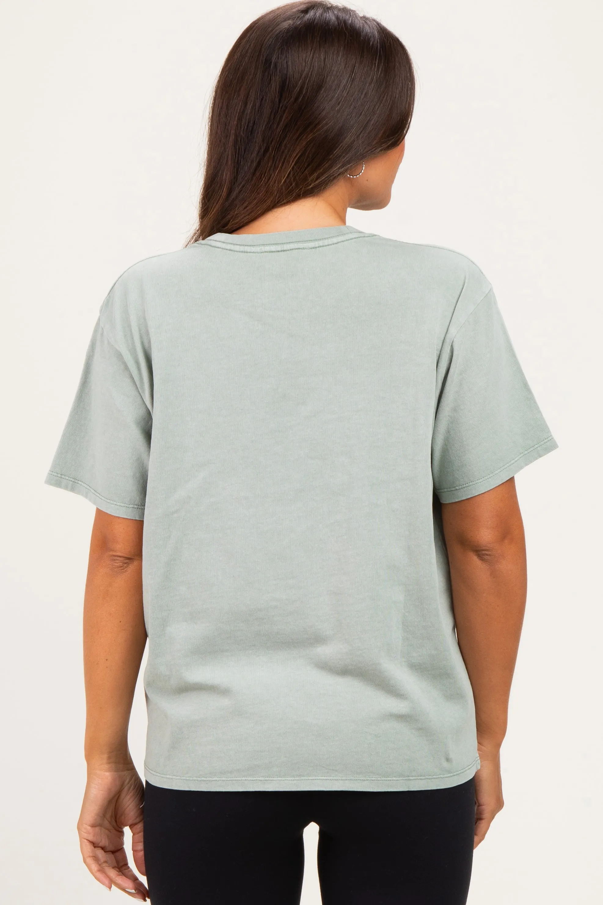 Sage Maternity Crew Neck T-Shirt sold by Pinkblush product image thumbnail 4