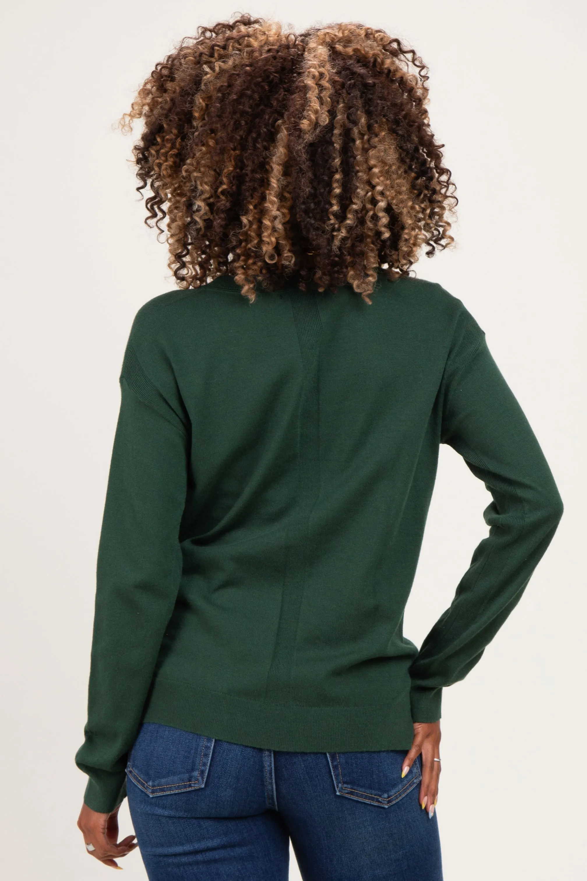 Forest Solid Basic Maternity Sweater sold by Pinkblush product image thumbnail 5