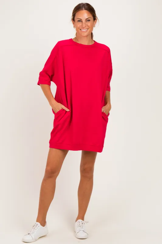 Watermelon Red Oversized T-Shirt Dress made by Davi & Dani