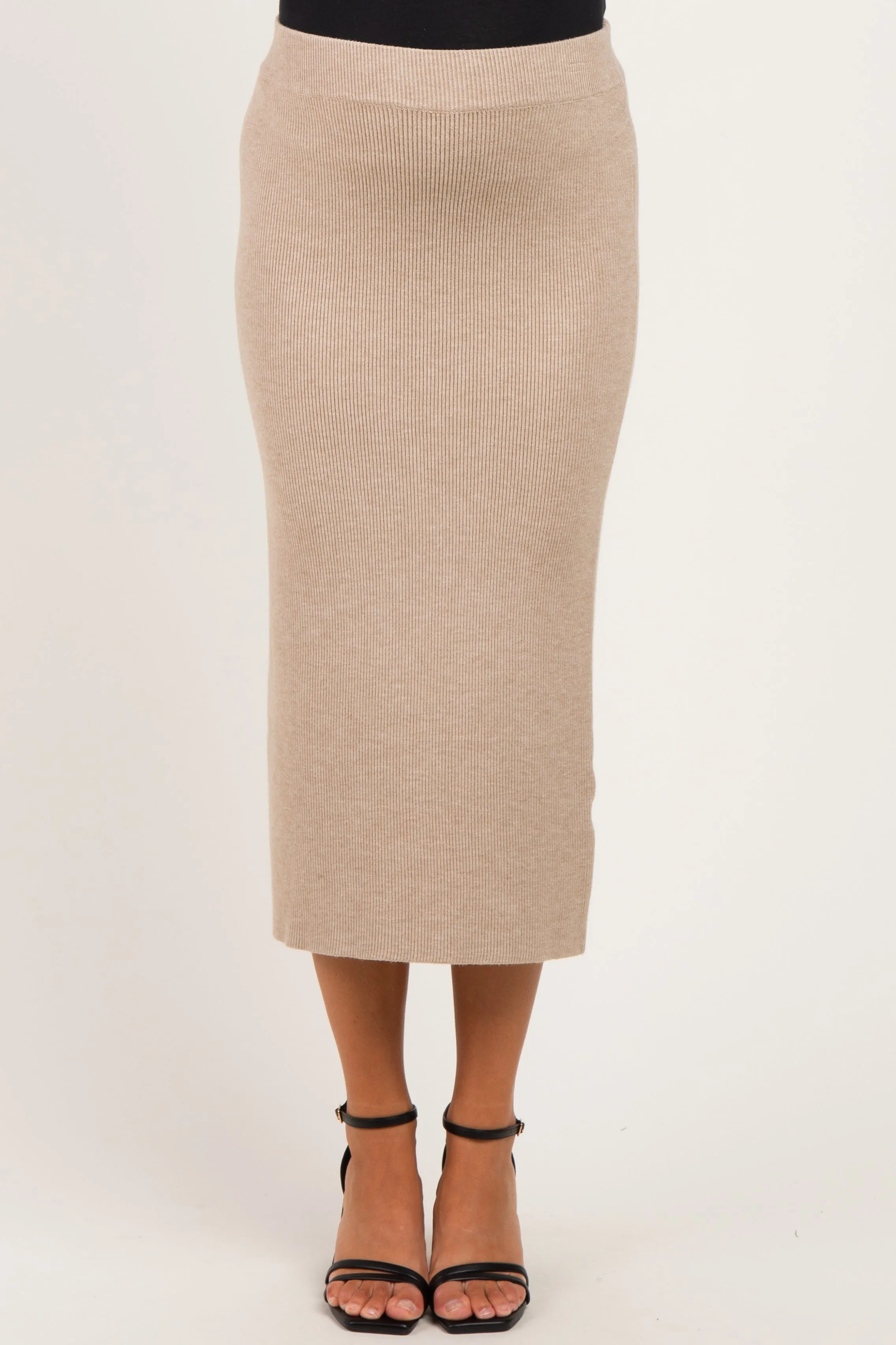 Pebble Ribbed Sweater Maternity Midi Skirt sold by Pinkblush product image thumbnail 2