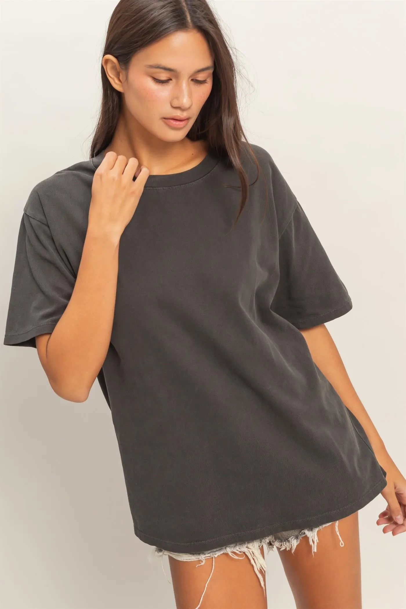 Black Maternity Crew Neck T-Shirt sold by Pinkblush product image thumbnail 5