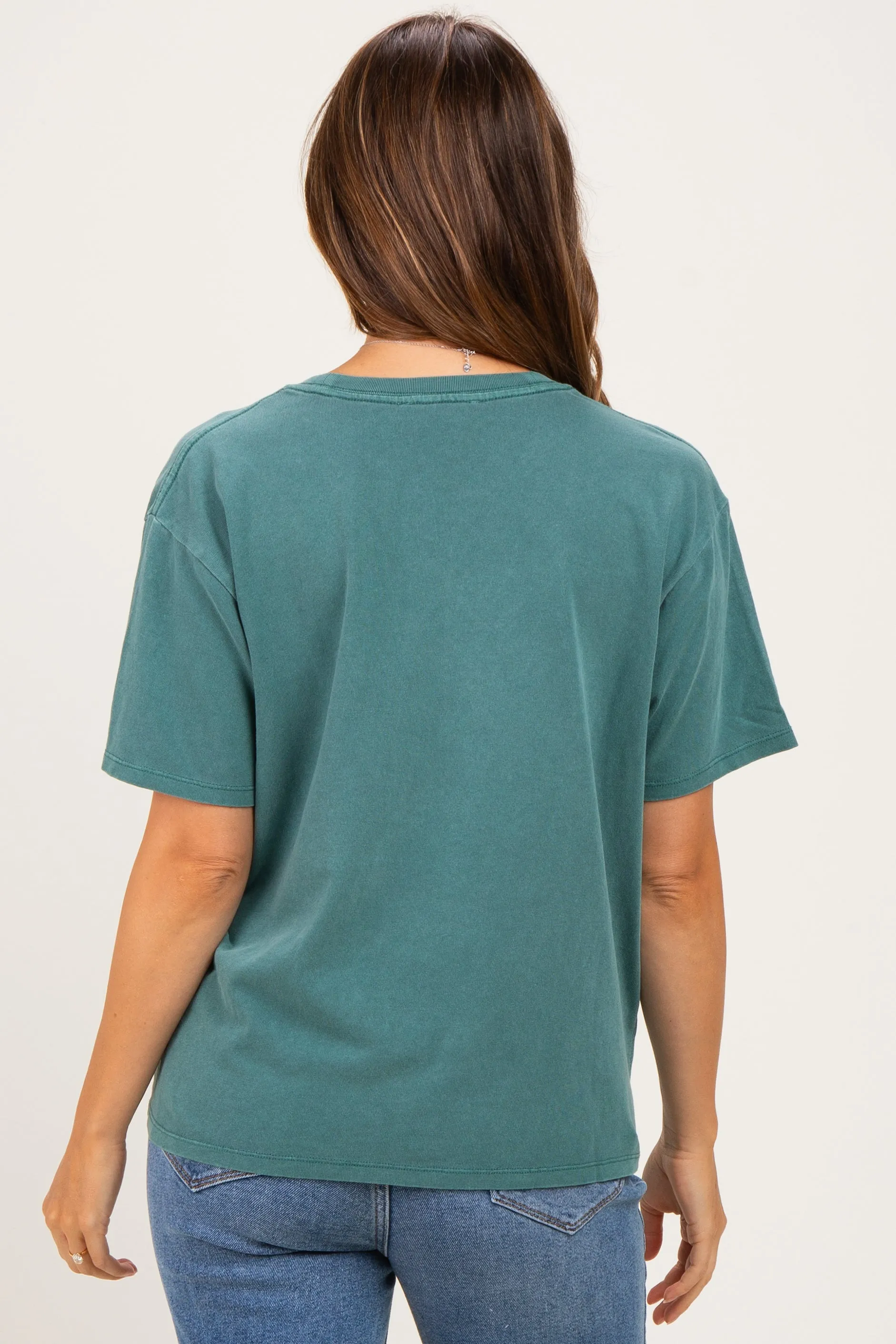 Teal Maternity Crew Neck T-Shirt sold by Pinkblush product image thumbnail 4