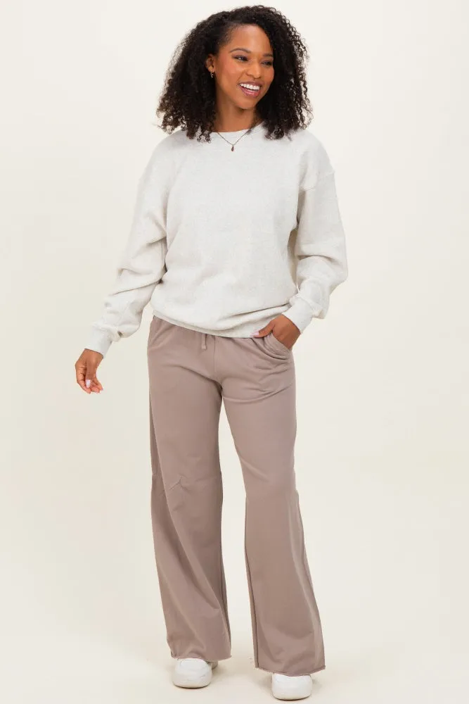 Ivory Fleece Crew Neck Relaxed Fit Sweatshirt sold by Pinkblush product image thumbnail 2