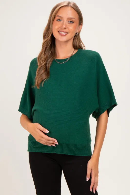 Forest Oversized Maternity Short Sleeve Sweater Top made by Staccato