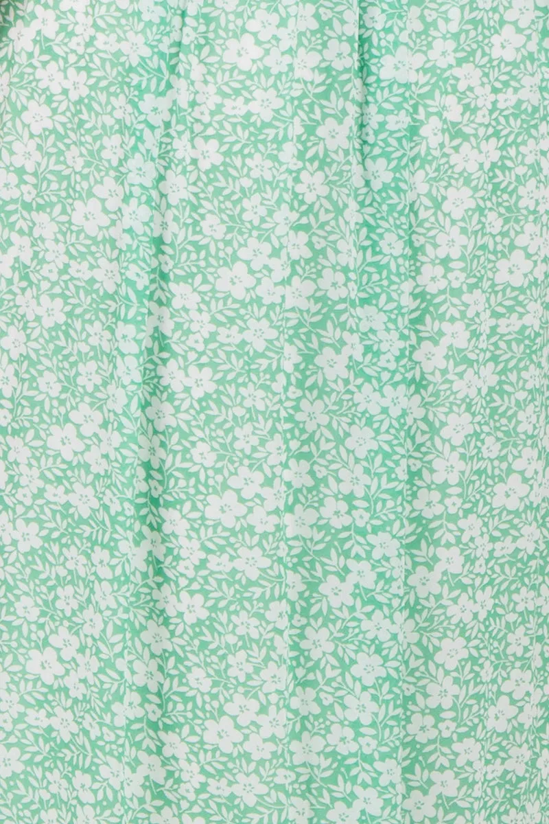 Mint Green Floral Ruffle Strap Button Down Dress sold by Pinkblush product image thumbnail 4