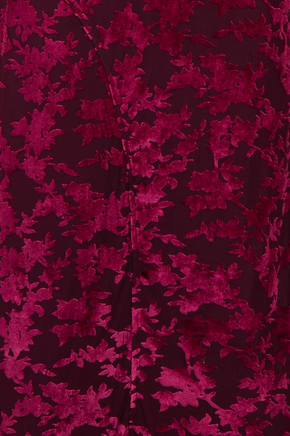 Burgundy Floral Burnout Velvet Midi Dress sold by Pinkblush product image thumbnail 4