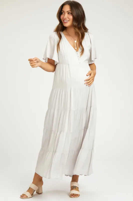 Sage Button Front Soft Knit Long Sleeve Henley Top sold by Pinkblush