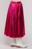 Pink Metallic Pleated Maternity Midi Skirt sold by Pinkblush