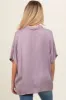 Lavender Dolman Sleeve Button Down Maternity Blouse sold by Pinkblush