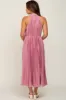 Pink Pleated Maternity Halter Dress sold by Pinkblush