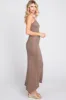 Mocha Open Knit Crochet Midi Dress sold by Pinkblush