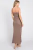 Mocha Open Knit Crochet Midi Dress sold by Pinkblush