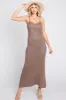 Mocha Open Knit Crochet Midi Dress sold by Pinkblush