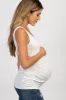 PinkBlush Ivory Ruched Maternity Tank Top sold by Pinkblush