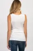 PinkBlush Ivory Ruched Maternity Tank Top sold by Pinkblush