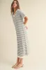 Blue Collared Knit Maxi Dress sold by Pinkblush