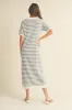Blue Collared Knit Maxi Dress sold by Pinkblush