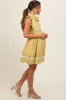 Lime Button Front Flutter Sleeve Maternity Mini Dress sold by Pinkblush