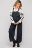 Faded Black Front Pocket Maternity Overalls sold by Pinkblush