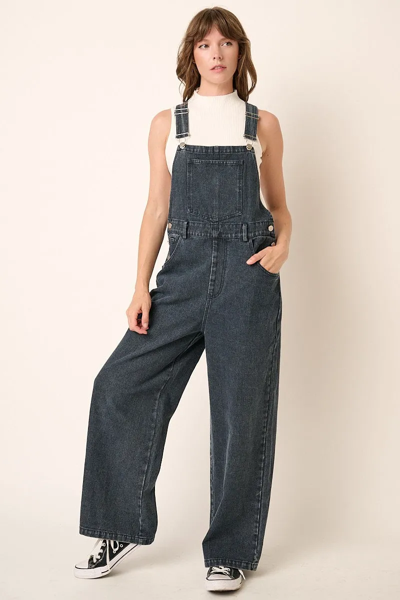 Faded Black Front Pocket Maternity Overalls sold by Pinkblush product image thumbnail 5