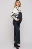 Faded Black Front Pocket Maternity Overalls sold by Pinkblush