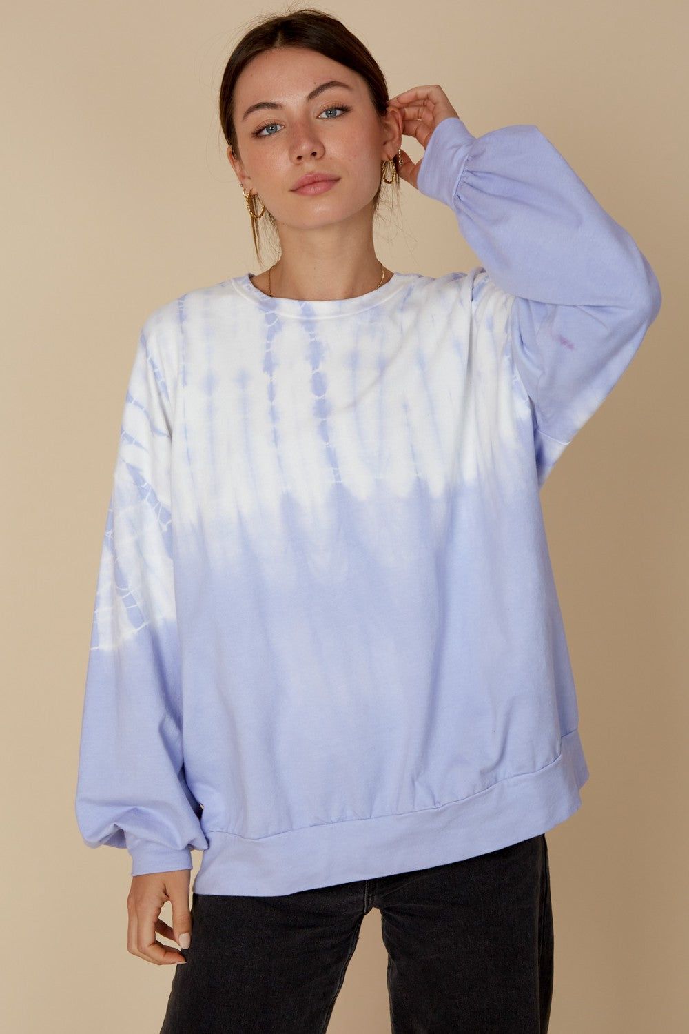 Lavender Tie Dye Long Sleeve Top sold by Pinkblush product image thumbnail 2