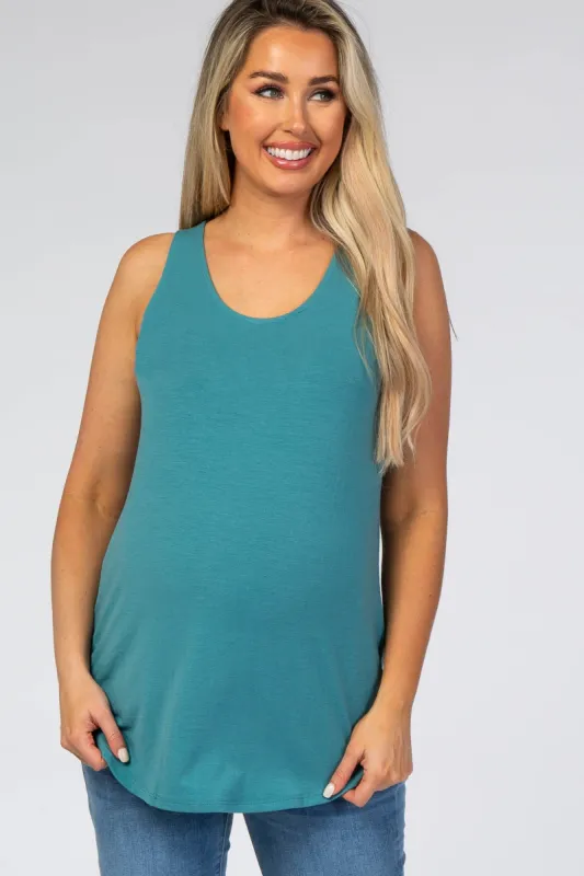 Jade Basic Sleeveless Maternity Top sold by Pinkblush