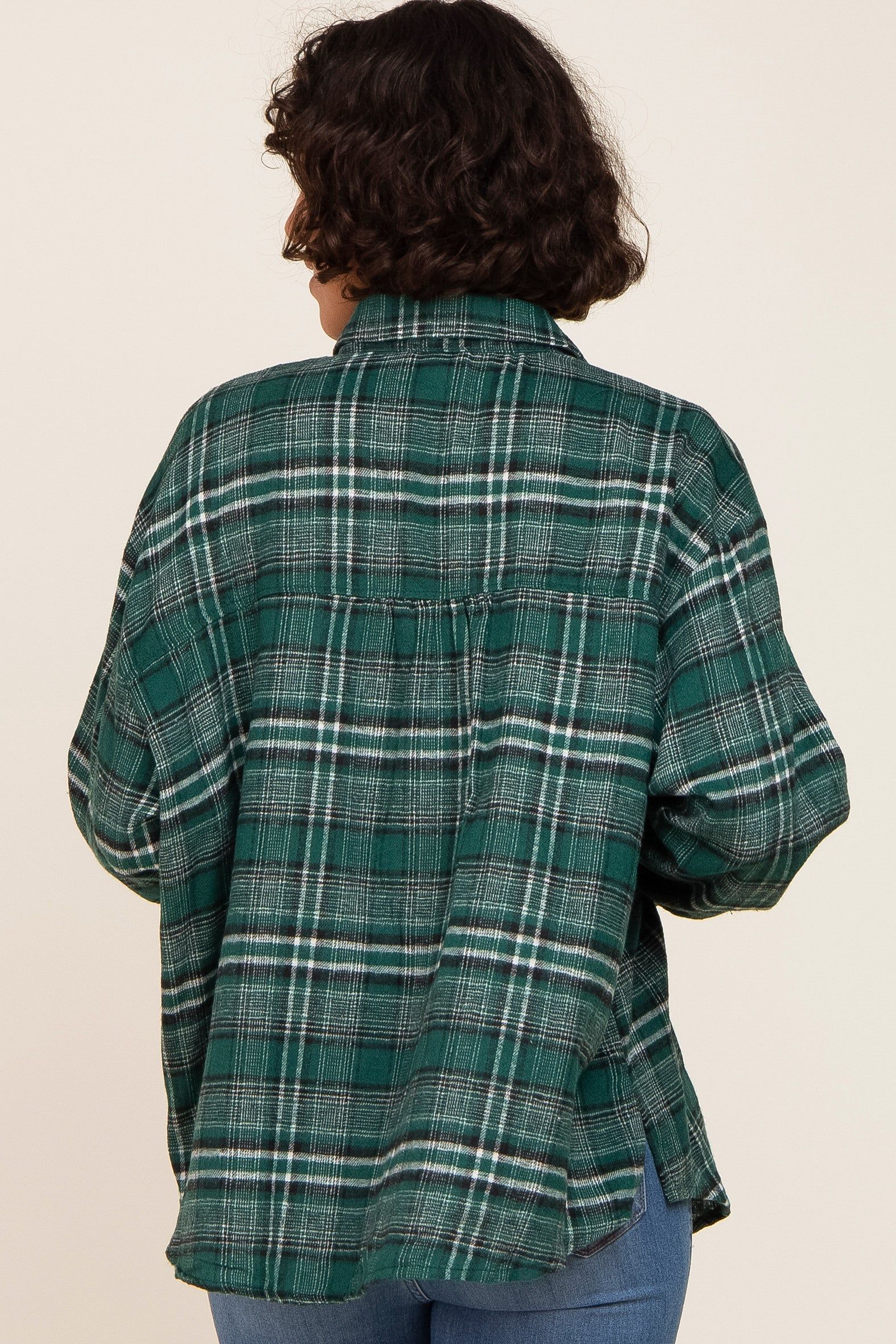 Green Plaid Button Down Top sold by Pinkblush product image thumbnail 3