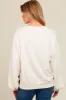 Cream Colorblock Maternity Pullover Top sold by Pinkblush