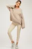 Beige Ribbed Maternity Active Leggings sold by Pinkblush