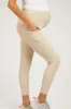 Beige Ribbed Maternity Active Leggings sold by Pinkblush
